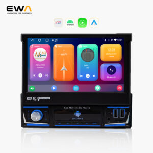 EW7082 7 Inch Retractable IPS Touch Screen Car Radio Universal 1DIN MP5 Video Multimedia Player