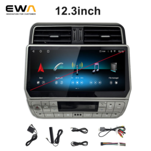 Android 13 Touch Screen Car Stereo for Toyota Prado LC150 2012-2017, Wireless CarPlay Android Auto Split Screen GPS Radio with Backup Camera Input